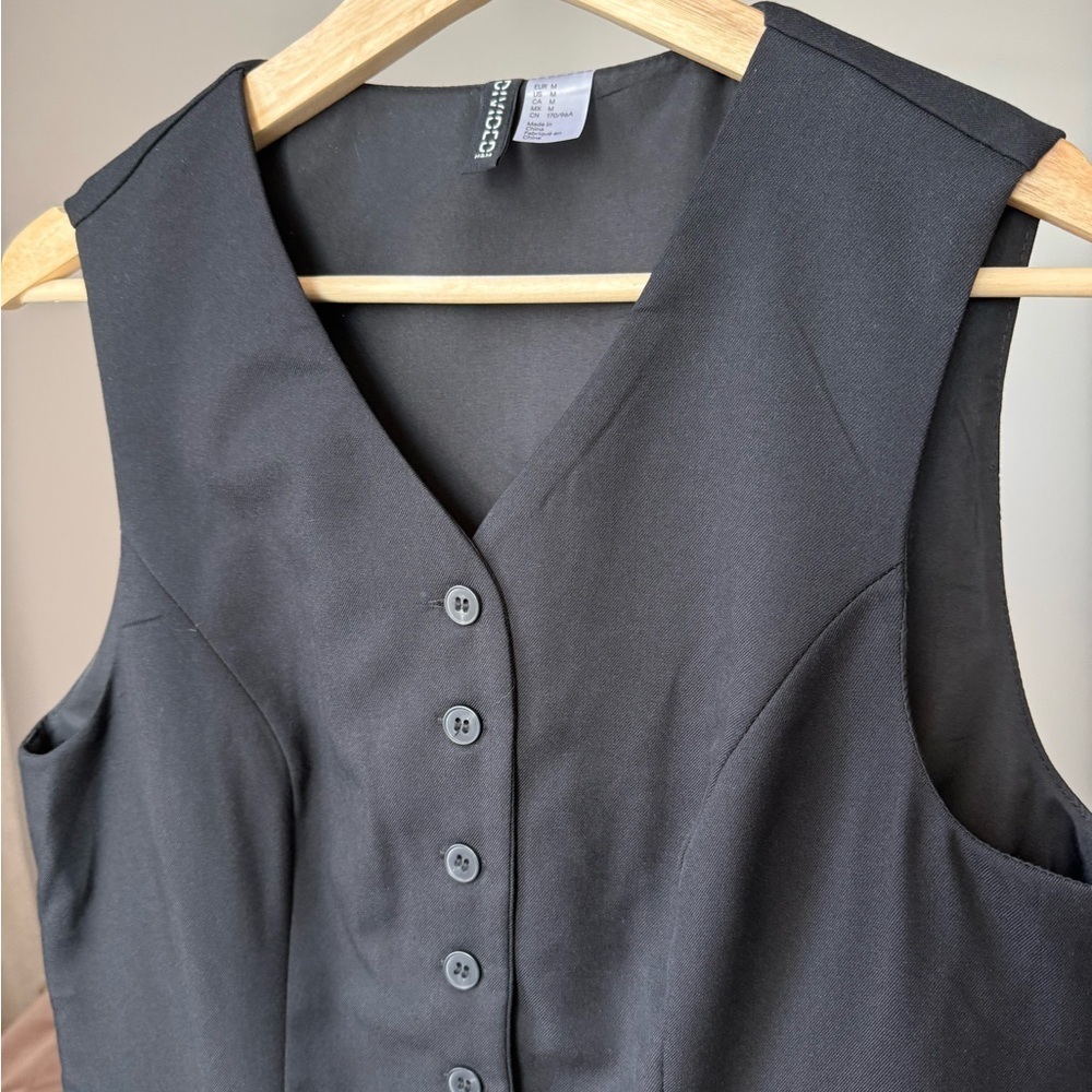 Tailored Suit Vest, Black, H&M, M - Picture 7 of 9